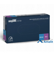 Рукавички нітрилові easyCARE, без пудри,"XS" блакитні (ZARYS), 50 пар/пак.